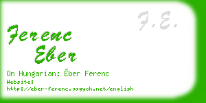 ferenc eber business card